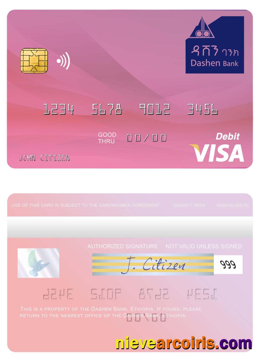 Ethiopia Dashen Bank visa debit card